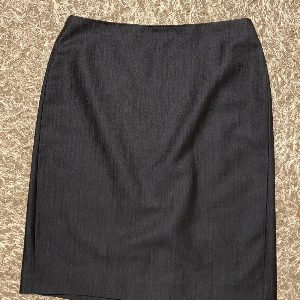 Blue Blackish Classic Skirt Work Church Professional Size 10 EUC Dressy